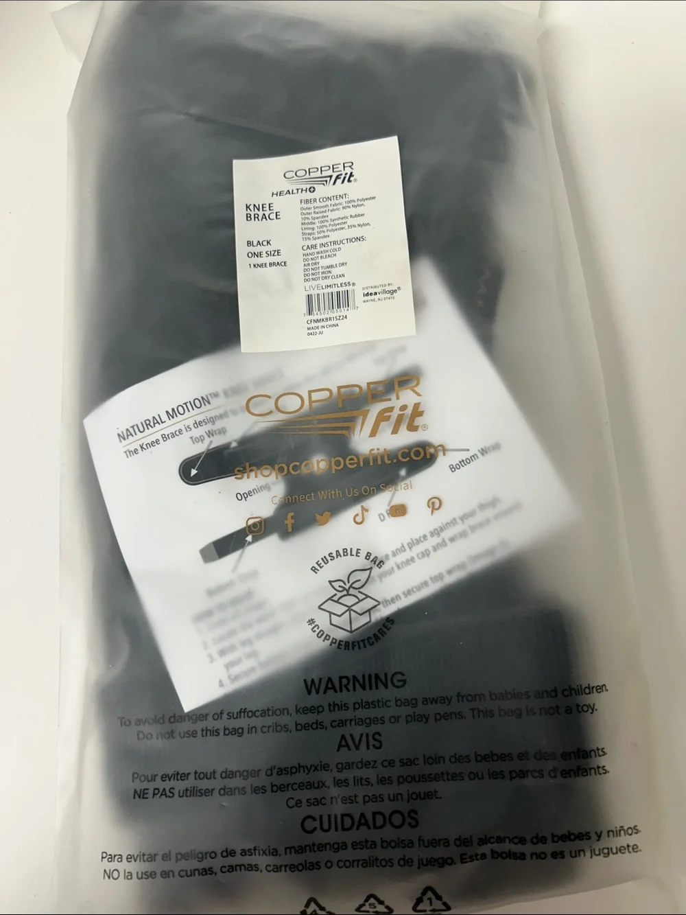 Natural Motion Knee Brace - Black